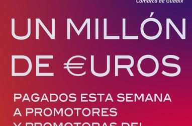 El GDR de Guadix paga 1.000.000 € a los promotores y promotoras de proyectos del programa LIDERA