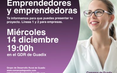 El Grupo de Desarrollo Rural de Guadix convoca al empresariado de la comarca y a las personas emprendedoras el próximo miércoles