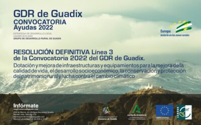 Publicada la resolución definitiva de la línea 3 de ayudas de la convocatoria 2022 de la Estrategia de Desarrollo Local de la Comarca de Guadix.